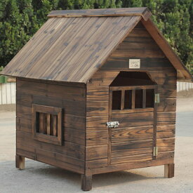 Lサイズ犬舎 猫舎 犬小屋 猫小屋 ペット屋 PET HOUSE DIY組み立て　木製 ドア付き 室内屋外犬舎 ペット用 小屋 屋外 中型犬 大型用 ドッグハウス ペットハウス