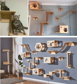 セットD 猫小屋猫の登山フレーム　ペット　ペットツリーハウス　木製ジャンププラットフォーム diy 家のおもちゃ　壁掛け 猫 ねこ ペット ペット用品 ペットグッズ おしゃれ おすすめ 人気