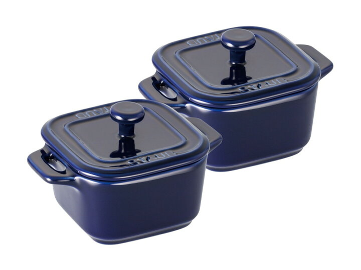 楽天市場】【公式】 STAUB エクストラ ミニスクエア ココット 2pcs 