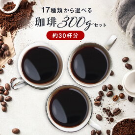 ポイント消化 全国送料無料 17種類から 選べる コーヒー 100g×3袋