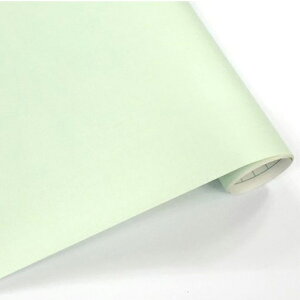 壁紙シール DIY 長さ15m シール式 はがせる ミント のりつき (壁紙 貼り替え、補修が自分で簡単に、壁紙 の上から貼る壁紙) おしゃれ 防水 無地 はがせる壁紙 剥せる壁紙 のり付き 貼る壁紙 壁