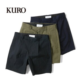 [TIME SALE] KURO クロ ワンタック スラックスショーツ 961790 ハーフパンツ 日本製 メンズ