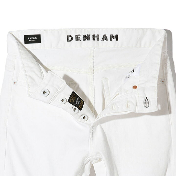 楽天市場】DENHAM デンハム レーザー ストレッチ ホワイトジーンズ 
