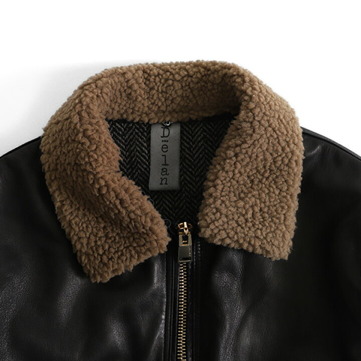楽天市場】Delan デラン CARL カール A2 ボア付き レザージャケット 