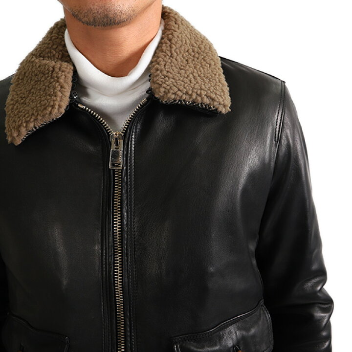 楽天市場】Delan デラン CARL カール A2 ボア付き レザージャケット 