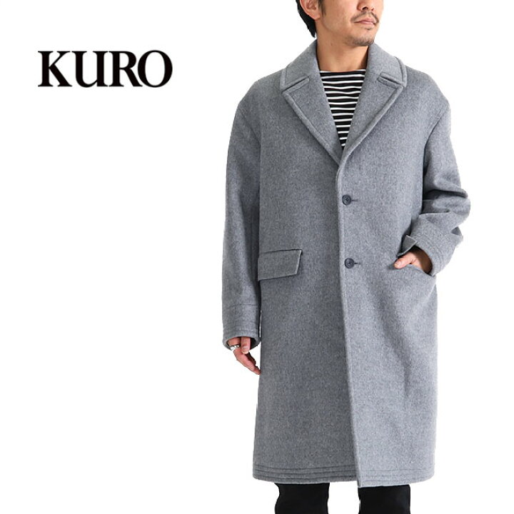 楽天市場 Kuro クロ オーバーサイズ メルトンウール チェスターコート 9691 ロングコート メンズ Golden State