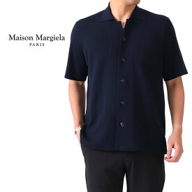 Maison Margiela メゾンマルジェラ オープンカラー ニットシャツ 半袖シャツ メンズ