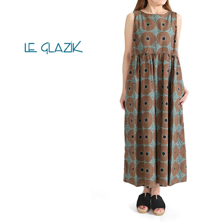 楽天市場】LE GLAZIK ルグラジック バティック 総柄 ノースリーブ 