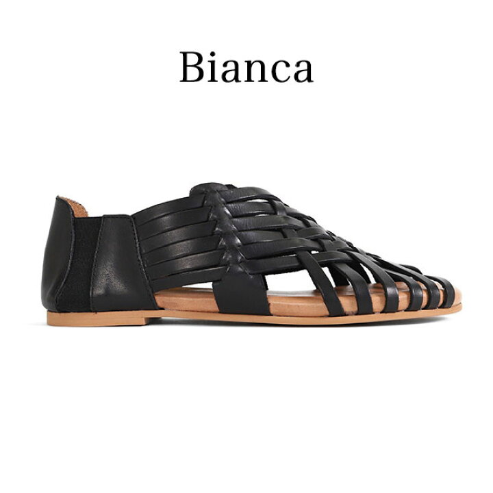 楽天市場】ビアンカ 編み込み レザーサンダル Bianca 1224 メッシュ 