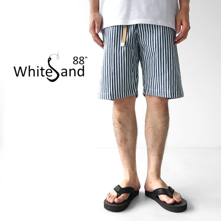 楽天市場】White Sand ホワイトサンド ストライプ イージーショーツ 