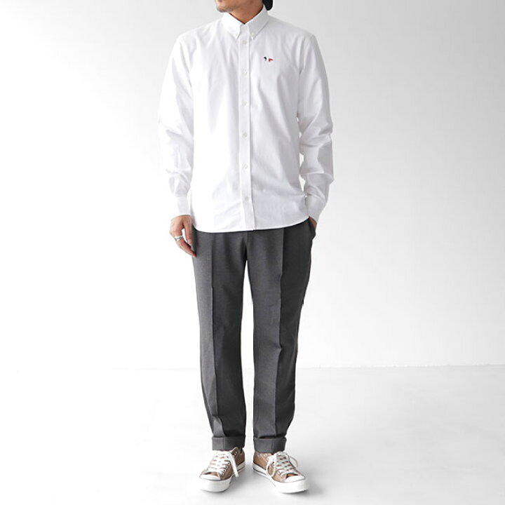 楽天市場】Maison Kitsune メゾン キツネ フォックスロゴ ボタンダウン 