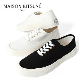 Maison Kitsune メゾン キツネ キャンバススニーカー CU04706WW9000 シューズ 靴 黒 メンズ レディース