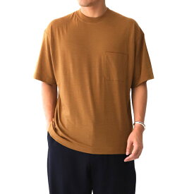 [SALE] unfil アンフィル ウォッシャブルウール 胸ポケット Tシャツ ONFL-UM209 メンズ
