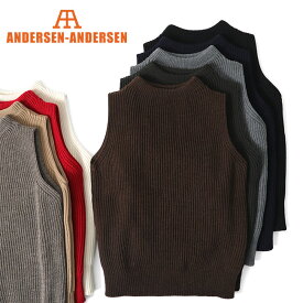 ANDERSEN-ANDERSEN アンデルセンアンデルセン 5ゲージ クルーネック ニットベスト THE NAVY - VEST 5GG セーター メンズ レディース