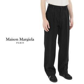Maison Margiela メゾンマルジェラ ストライプ スプライスド スラックパンツ S30KA0558 STN925 切り替え ウール セットアップメンズ