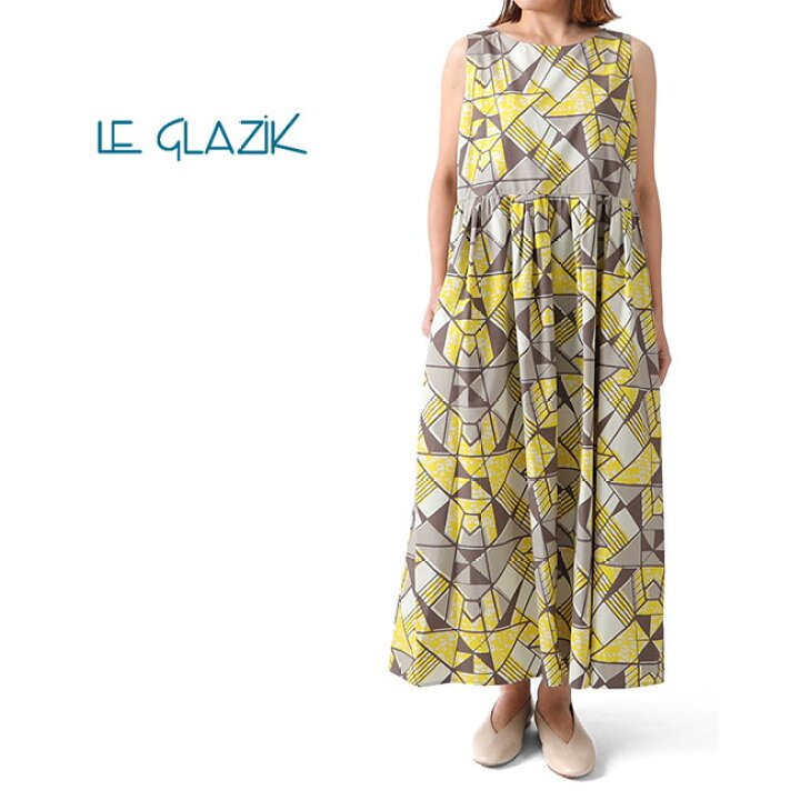 楽天市場】LE GLAZIK ルグラジック バティック スリーブレスワンピース  