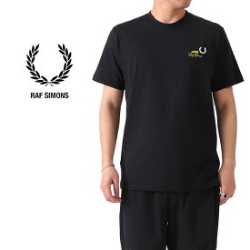 [TIME SALE] FRED PERRY × RAF SIMONS フレッドペリー ラフシモンズ 刺繍ロゴ Tシャツ SM8130 半袖Tシャツ メンズ レディース