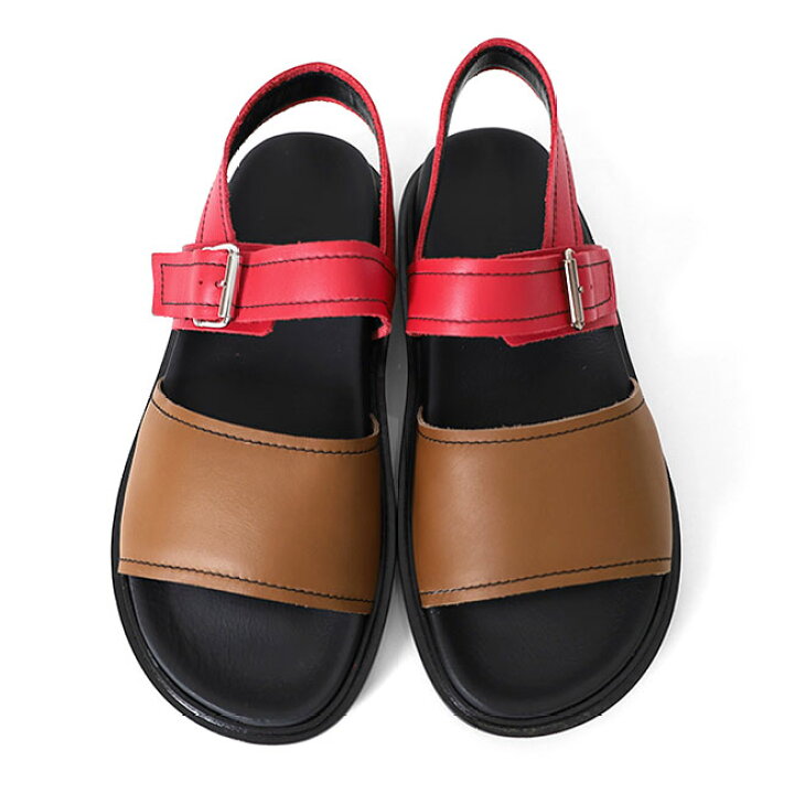 楽天市場】MARNI マルニ マルチカラー レザー ストラップサンダル  