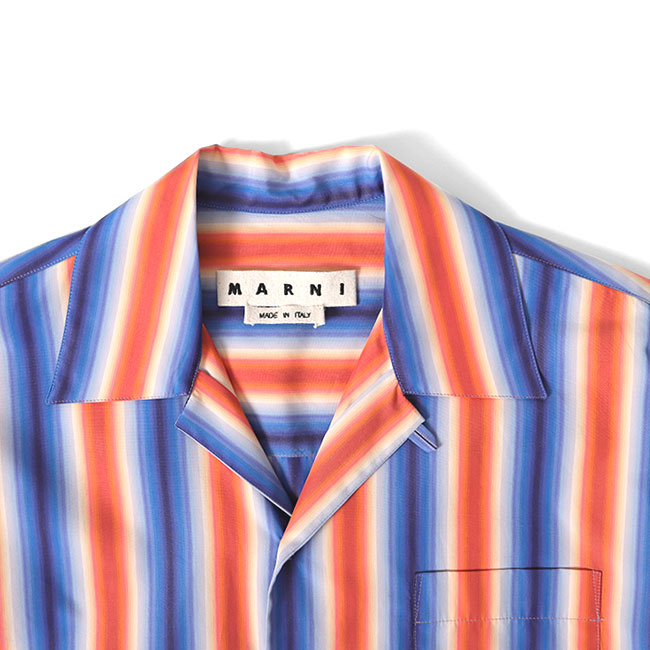 楽天市場】[TIME SALE] MARNI マルニ ストライプ オープンカラーシャツ 