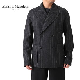 Maison Margiela メゾンマルジェラ ストライプ ウール ダブルブレストジャケット S50BN0446 S52940 メンズ