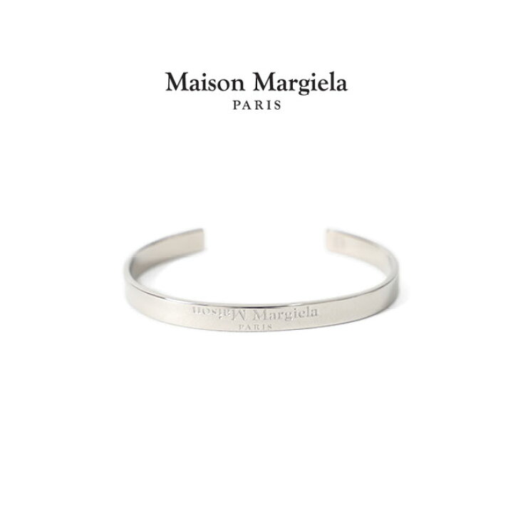 楽天市場】Maison Margiela メゾンマルジェラ シルバー ロゴ バングル 