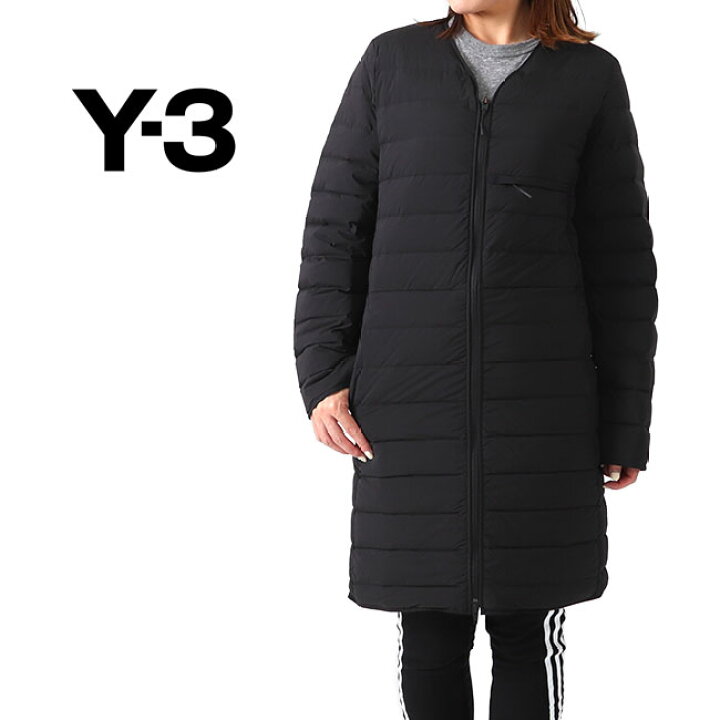 楽天市場】Y-3 ワイスリー ノーカラー ライトダウン キルティング  