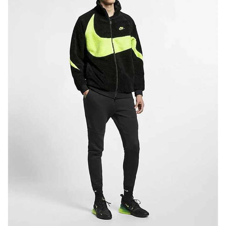 楽天市場 Nike ナイキ リバーシブル ビッグスウッシュ ボアジャケット Bq6546 017 ブラック 黒 フリースジャケット メンズ Golden State