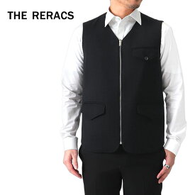 [TIME SALE] THE RERACS ザ リラクス 中綿キルト ジップアップ ウールベスト REBL-172 ジレ メンズ