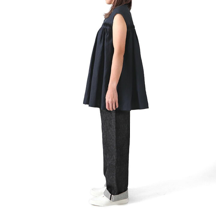 楽天市場】Scye サイ リネン ピンタック スリーブレス バンドカラー  