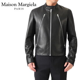 Maison Margiela メゾンマルジェラ 八の字 5ZIPライダース ジャケット S50AM0489 SY1460 ラムレザー シングル メンズ