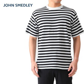 [TIME SALE] JOHN SMEDLEY ジョンスメドレー 30G ボーダー クルーネック ニットTシャツ S4470 半袖Tシャツ メンズ