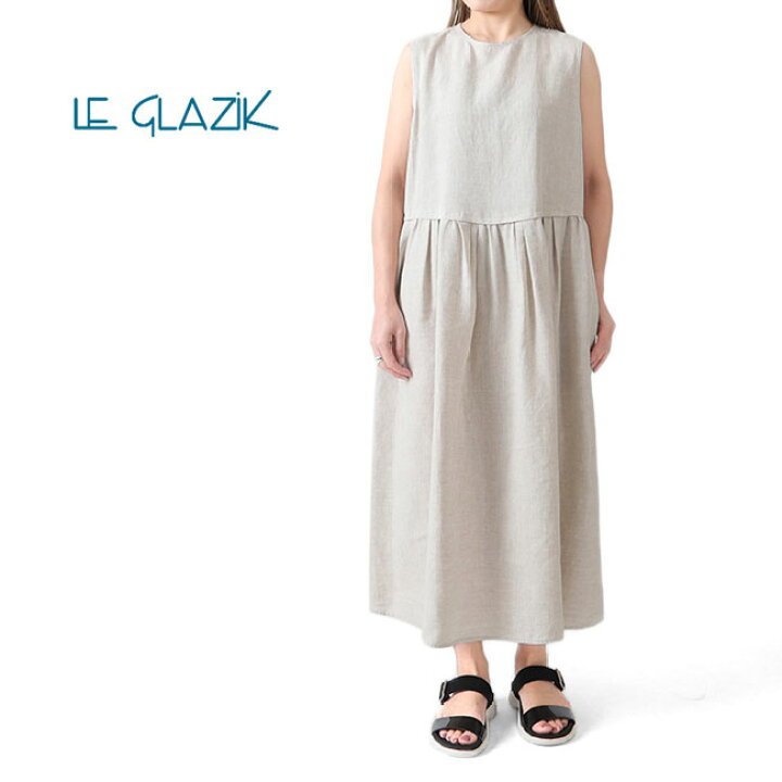楽天市場】LE GLAZIK ルグラジック リネン ノースリーブ ワンピース JL  