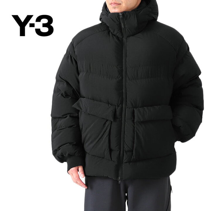 楽天市場】Y-3 ワイスリー フード付き Wスクエアポケット ダウン  