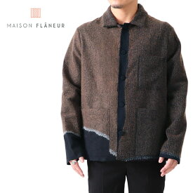 MAISON FLANEUR メゾンフラネウール コントラスト モヘアウールジャケット 18WMUJA165 メンズ