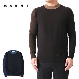 MARNI マルニ クレイジーパターン ミニロゴ刺繍 ニットセーター GCMG0084Q0 S16856 メンズ