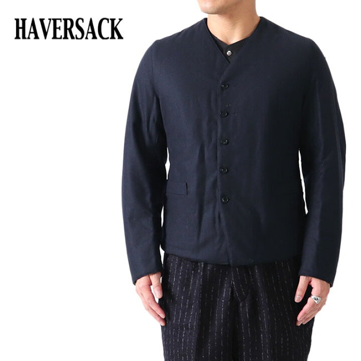 楽天市場】HAVERSACK ハバーサック リバーシブル ウール ノーカラー 