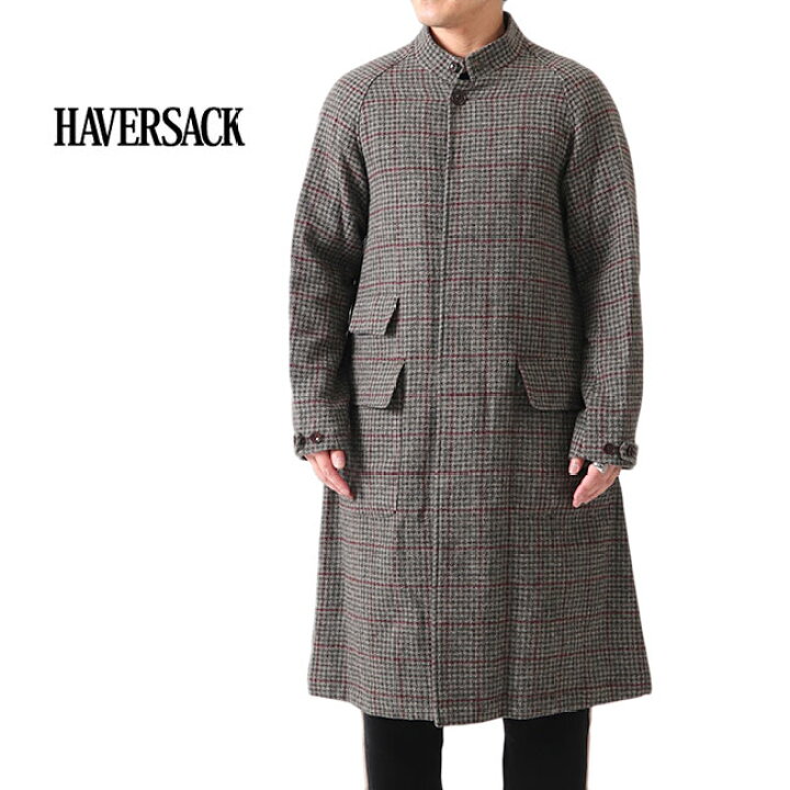 楽天市場】HAVERSACK ハバーサック チェック柄 スタンドカラー ウール 