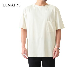 LEMAIRE ルメール 胸ポケット ボートネックTシャツ M183 JE136 LJ024 半袖Tシャツ メンズ