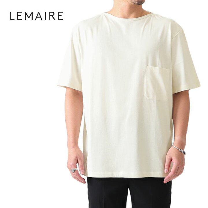 楽天市場】LEMAIRE ルメール 胸ポケット ボートネックTシャツ M183  