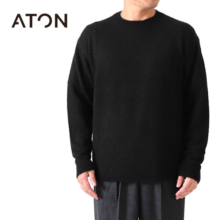 楽天市場】ATON エイトン アルパカウール クルーネック セーター 