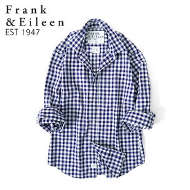 Frank&Eileen フランク&アイリーン FINBAR NVCK フィンバー イタリアンコットン チェックシャツ 3420700071 長袖シャツ メンズ