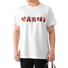 MARNI マルニ ストライプロゴ プリントTシャツ HUMU0170P1 USCS78 半袖Tシャツ メンズ レディース