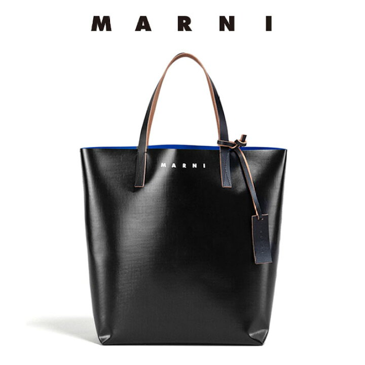楽天市場】MARNI マルニ バイカラー PVC レザー ロゴ トートバッグ 
