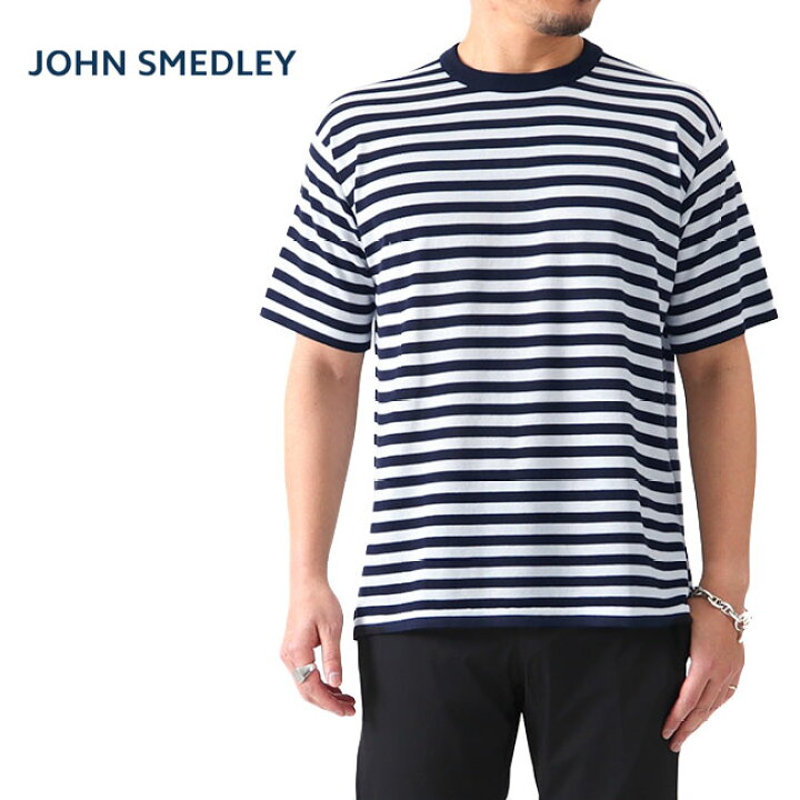 楽天市場】JOHN SMEDLEY ジョンスメドレー 30G ボーダー クルーネック  