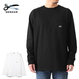 DENHAM デンハム 胸ポケット シザーロゴ オーバーサイズ ロンT BRANDO LS POKET TEE HCJ 01-22-01-52 長袖Tシャツ メンズ