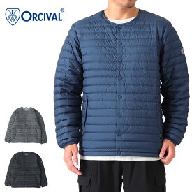 ORCIVAL オーシバル クルーネック インナーダウン ジャケット OR-A0086 DPL 中綿 カーディガン メンズ