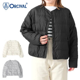 ORCIVAL オーシバル インナーダウン カラーレス ショートブルゾン キルトジャケット OR-A0222 DPL 中綿 レディース