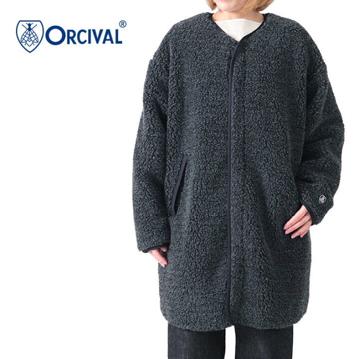 楽天市場】ORCIVAL オーシバル ウールボア カラーレス コート OR-A0233  