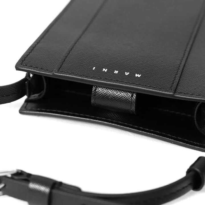 楽天市場】MARNI マルニ サフィアーノレザー ミニロゴ ショルダー  