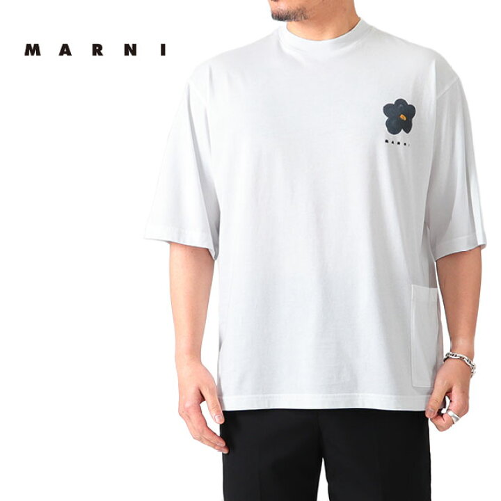 楽天市場 Marni マルニ ブラックデイジー ロゴtシャツ Humu0229p2usct09 花柄 フラワー 半袖tシャツ メンズ Golden State
